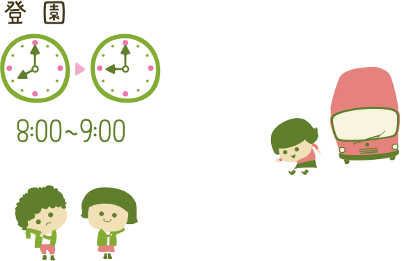 登園 8:00~9:00
